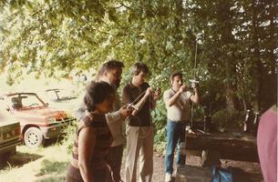 Einige AJ-Mitglieder 1985 beim Training